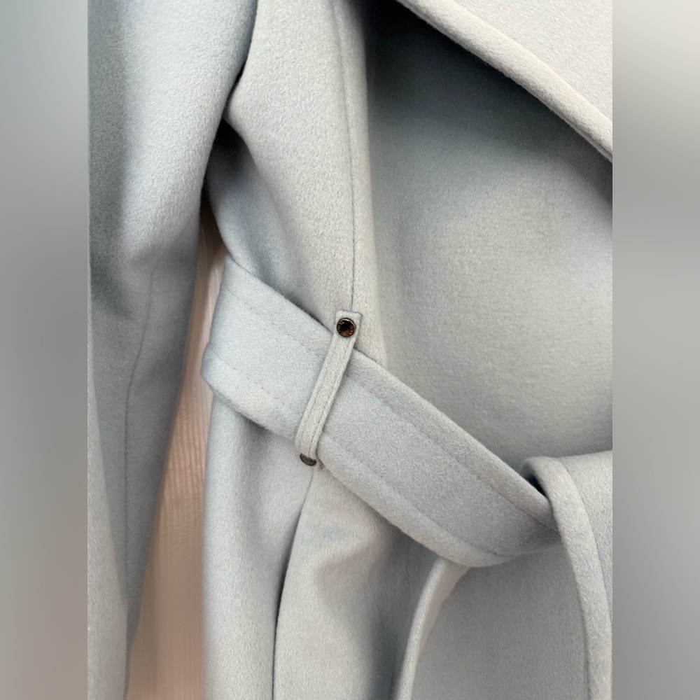 Anne Klein Women's Cashmere Blend Belted Wrap Coat - Picture 4 of 7